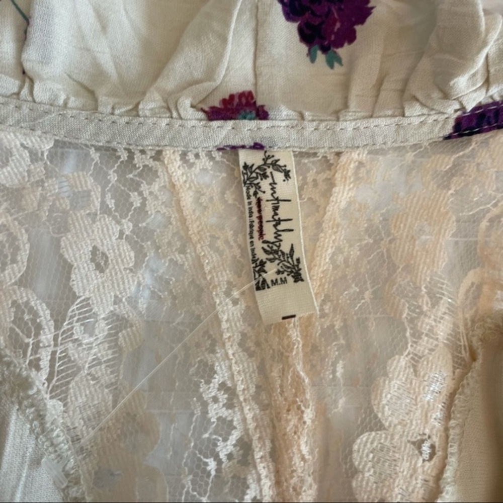NWOT Free People Poppy Printed Bodysuit - Picture 11 of 13